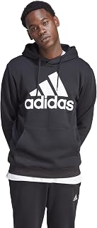 adidas Mens Essentials Fleece Logo Hoodie Casual Outerwear Casual - Red