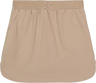 Nautica Girls' Scooter Skirt School Uniform Performance Scooter Skirt With Undershorts, Pull-on, Knit Waistband & Functional Pockets