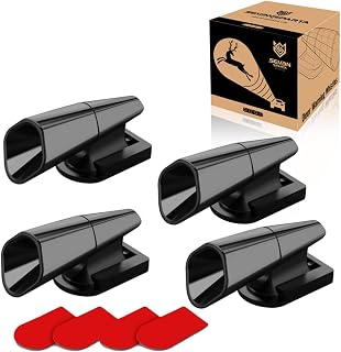 Seven Sparta 4 PCS Deer Whistles for Car/Truck/SUV/ATV/Motorcycle(4) | Dual Ultrasonic&amp;Wind Whistles Auto‑Activate Above 35 MPH, Waterproof Adhesive Tapes,Peel‑and-Stick, Removable for Washing