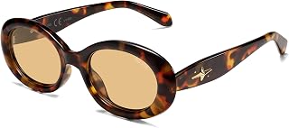 SOJOS Retro Oval Polarized Sunglasses for Women Men 90s Vintage UV400 Protection Tiny Sun Glasses SJ2286
