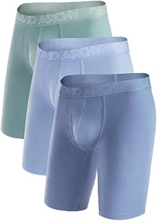 DAVID ARCHY Mens Underwear Boxer Briefs with Fly, Rayon Made from Bamboo