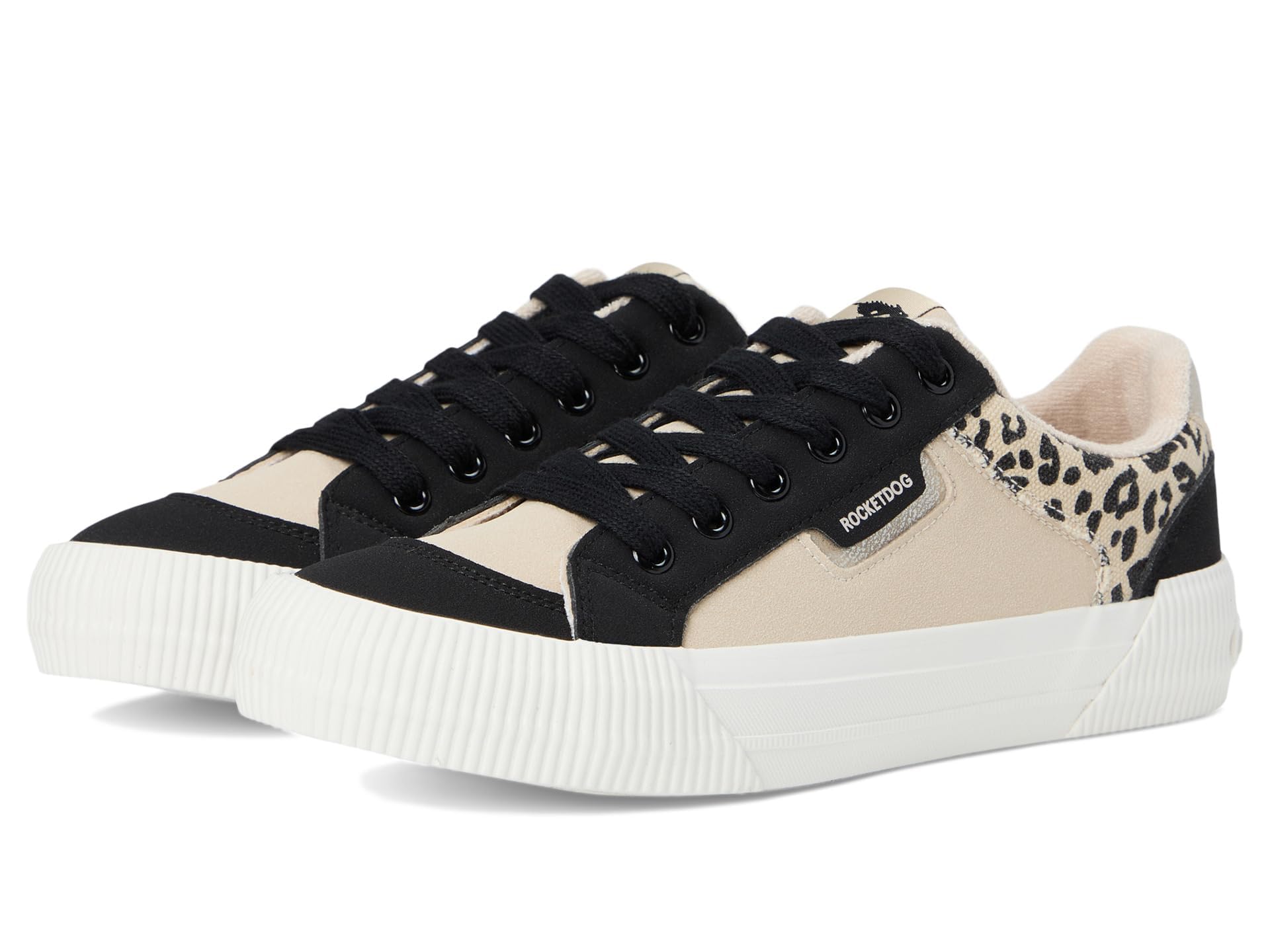 Rocket Dog Women's Cheery Comfort Plush Foam Sneaker, Leon Leopard Black Natural