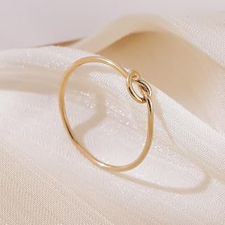 1Pcs Love Knot Ring for Women Sterling Silver Jewelry Simple Plain Ring Fine Jewelry for Women Daily Life Decor for Couple or Dating Gift