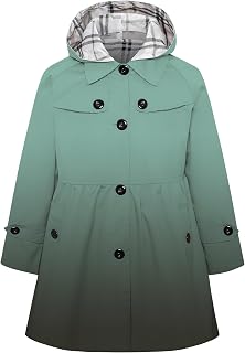 Little Girls Single Breasted Trench Coat Dress Outerwear, 2-12 Years