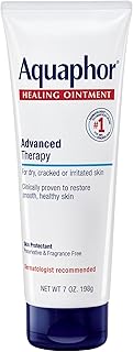 Aquaphor Advanced Therapy Healing Ointment, Skin Protectant, 7 OZ | Clinically Proven Skin Protectant Moisturizer for Cracked, Irritated or Dry Skin Relief, Dye and Fragrance Free
