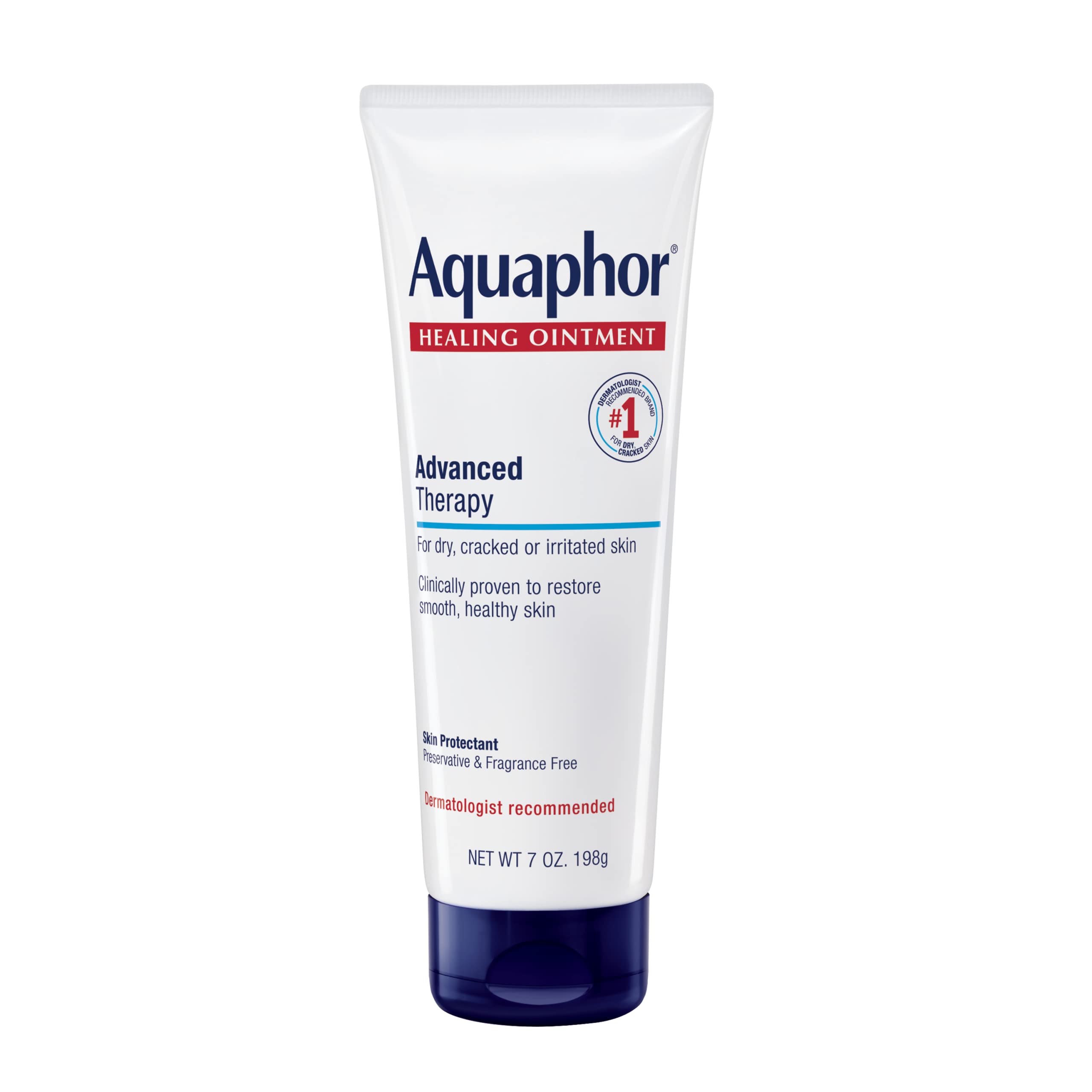 Aquaphor Advanced Therapy Healing Ointment, Skin Protectant, 7 OZ | Clinically P