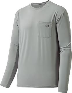 Bassdash Men’s UPF 50+ Performance Long Sleeve T-Shirt UV Sun Protection Fishing Hiking Sports Shirts