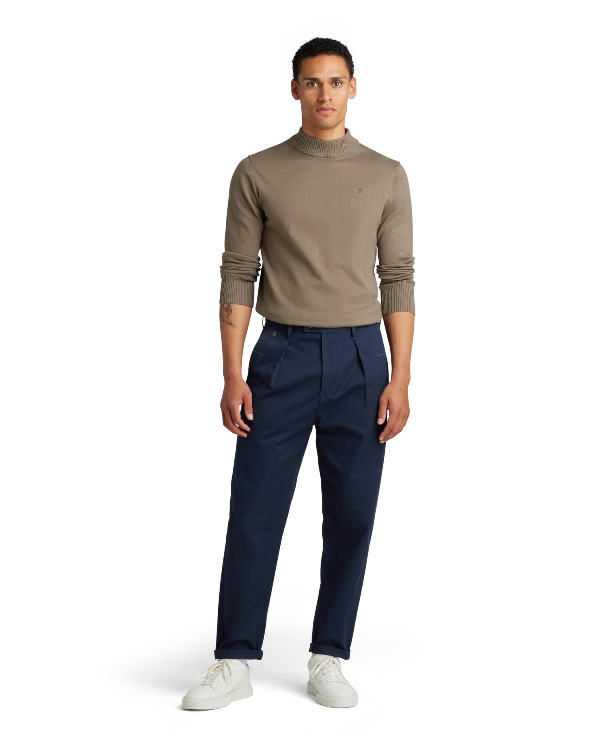 G-STAR Men's Pleated Chino Relaxed Tapered