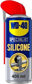 WD-40 Specialist Silicone Lubricant Spray, Smart Straw, All-Weather, 400ml | High-Performance Silicone Lubricant Spray, Smart Straw, Displaces Moisture & Protects All Tools & Equipment in All Weathers