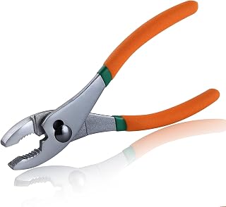Slip Joint Pliers 8" Adjustable Wrench Sliding Joint Pliers 3-Zone Serrated Jaw Ergonomic Non-Slip Handle for Comfortable Grip Nut and Bolt Fastener