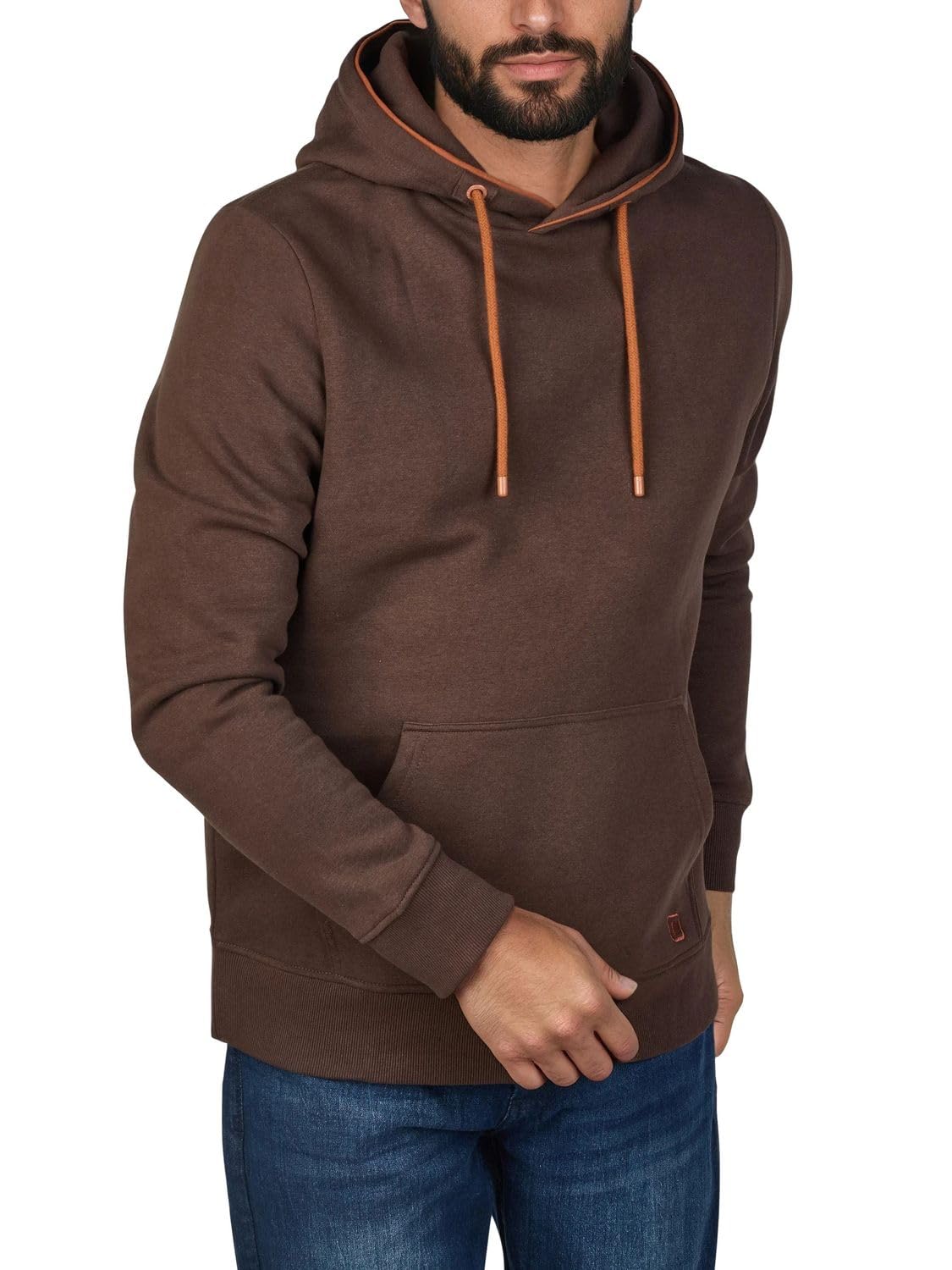 riverso RIVSandro Men's Regular Fit Hoodie Pullover Brown Red Blue Beige Black G