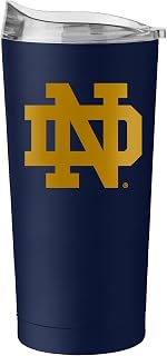 Logo Brands NCAA 20 oz Powder Coat Stainless Tumbler -Double-Wall Insulated Everday Tumbler for Hot or Cold Drinks, High Lip Lid, Team Color