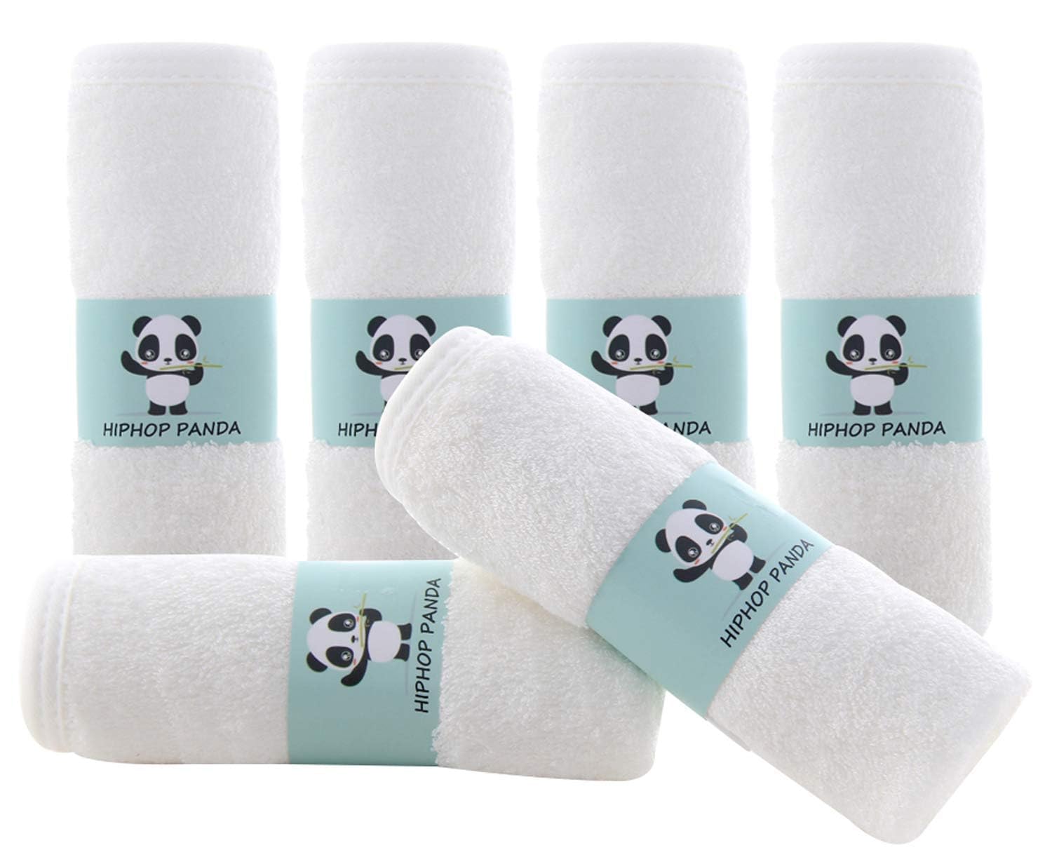 HIPHOP PANDA Ultra Soft Baby Washcloths, 2-Layer Absorbent Wash Cloths | Reusabl