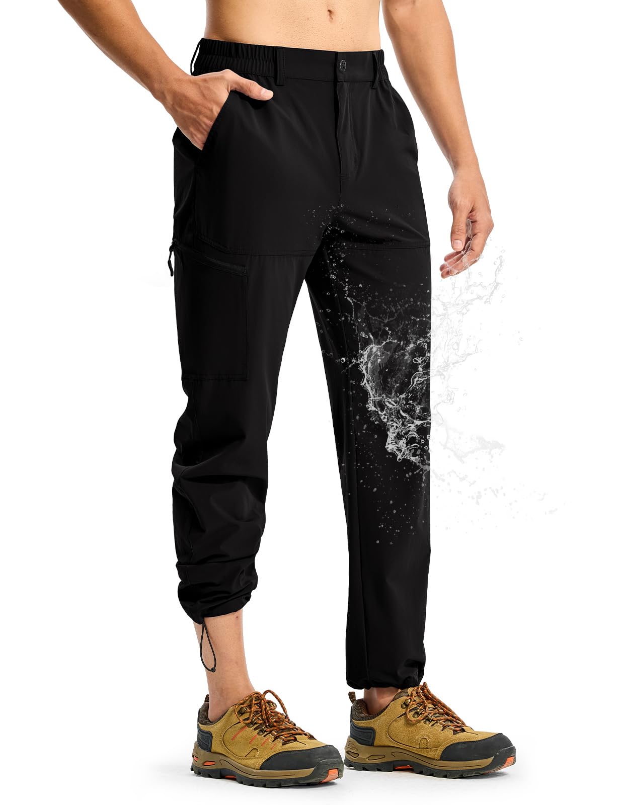 TBMPOY Mens Lightweight Hiking Pants Quick Dry 4 Pocket Stretch Water Resistant 