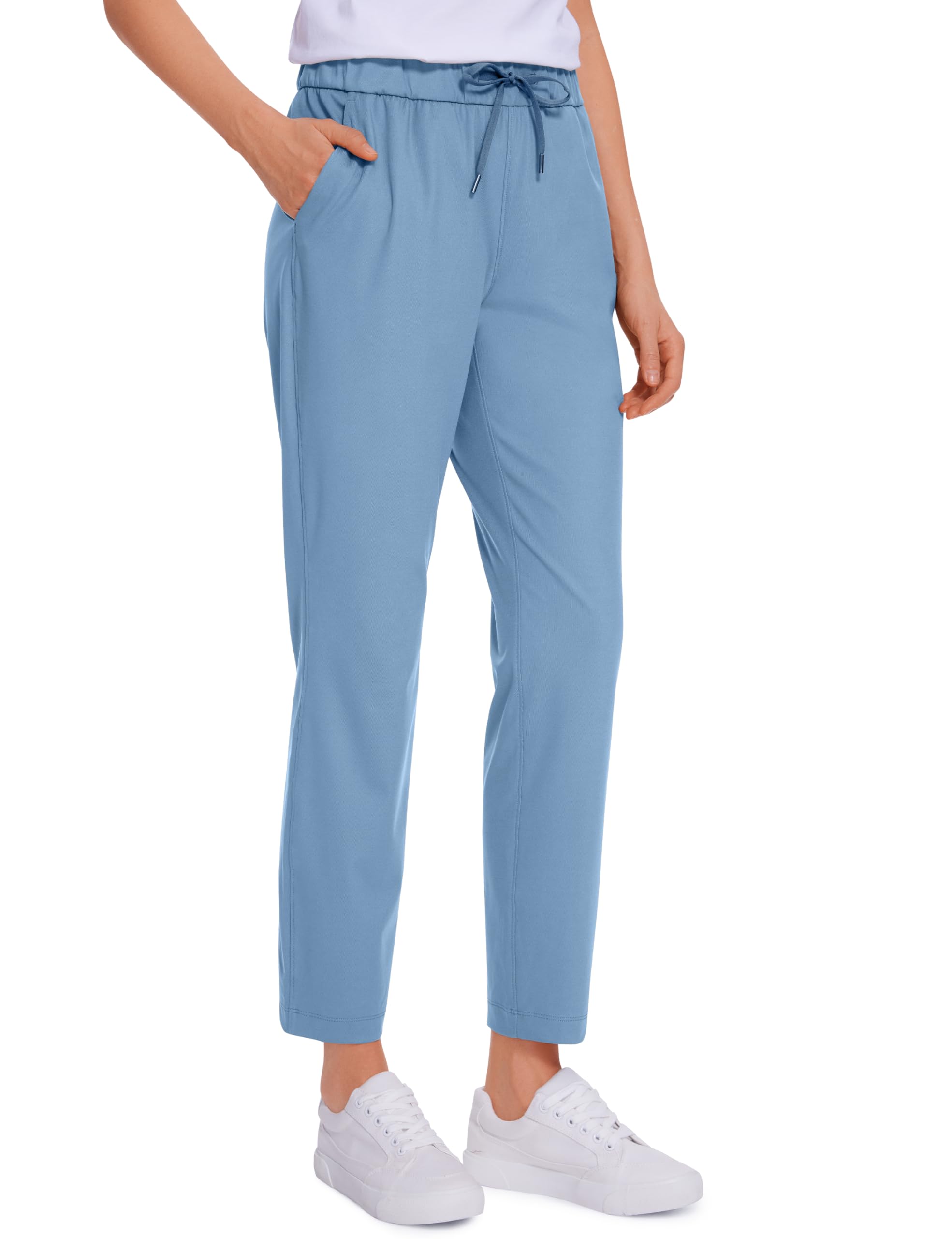 CRZ YOGA Women's Sports Trousers with Drawstring and Pockets for Fitness Running