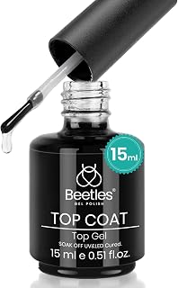 Beetles Gel Polish No Wipe Glossy Gel Top Coat Long Lasting 1Pcs 15ml | Clear Top Coat Gel Nail Polish Shine Finish and Long Lasting, Soak Off Nail Lamp,Nails Gifts for Women