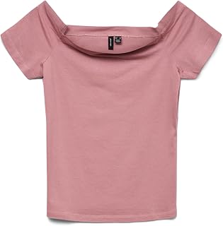 VERO MODA Women's Vmpanda Off-Shoulder Top JRS Ga Noos