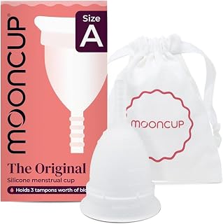 Mooncup Original Menstrual Cup - Size A (for 30+ or Post-Childbirth) | Medical-Grade Silicone Period Cup for Protection - Holds 3 Tampons Worth of Fluid - Toxin-Free, Eco-Friendly & Easy to Insert