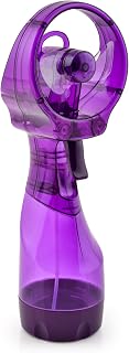 O2COOL Deluxe Handheld Misting Fan Battery Powered Purple | Yes