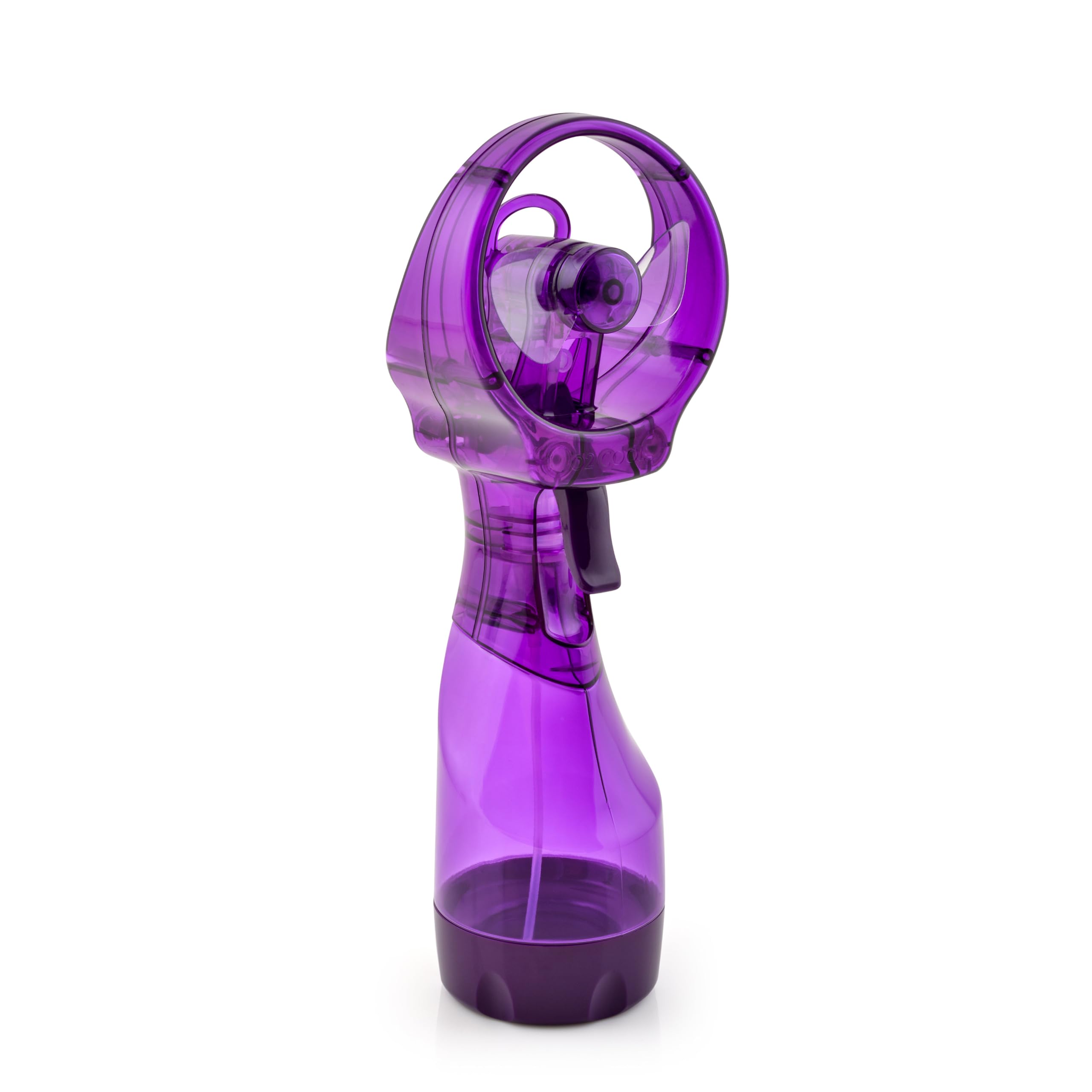 O2COOL Deluxe Handheld Misting Fan Battery Powered Purple | Yes