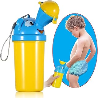 ONEDONE Portable Baby Child Potty Urinal Travel Urinal for Kids 17 OZ Pee Cup for Toddler Boys Emergency Toilet for Camping Car Travel and Kid Potty Pee Training (boy)