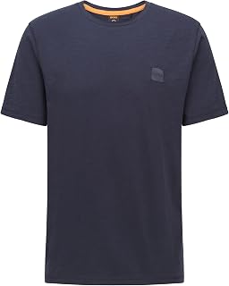 BOSS Mens Tales Relaxed Fit Cotton Jersey Logo Patch T-Shirt