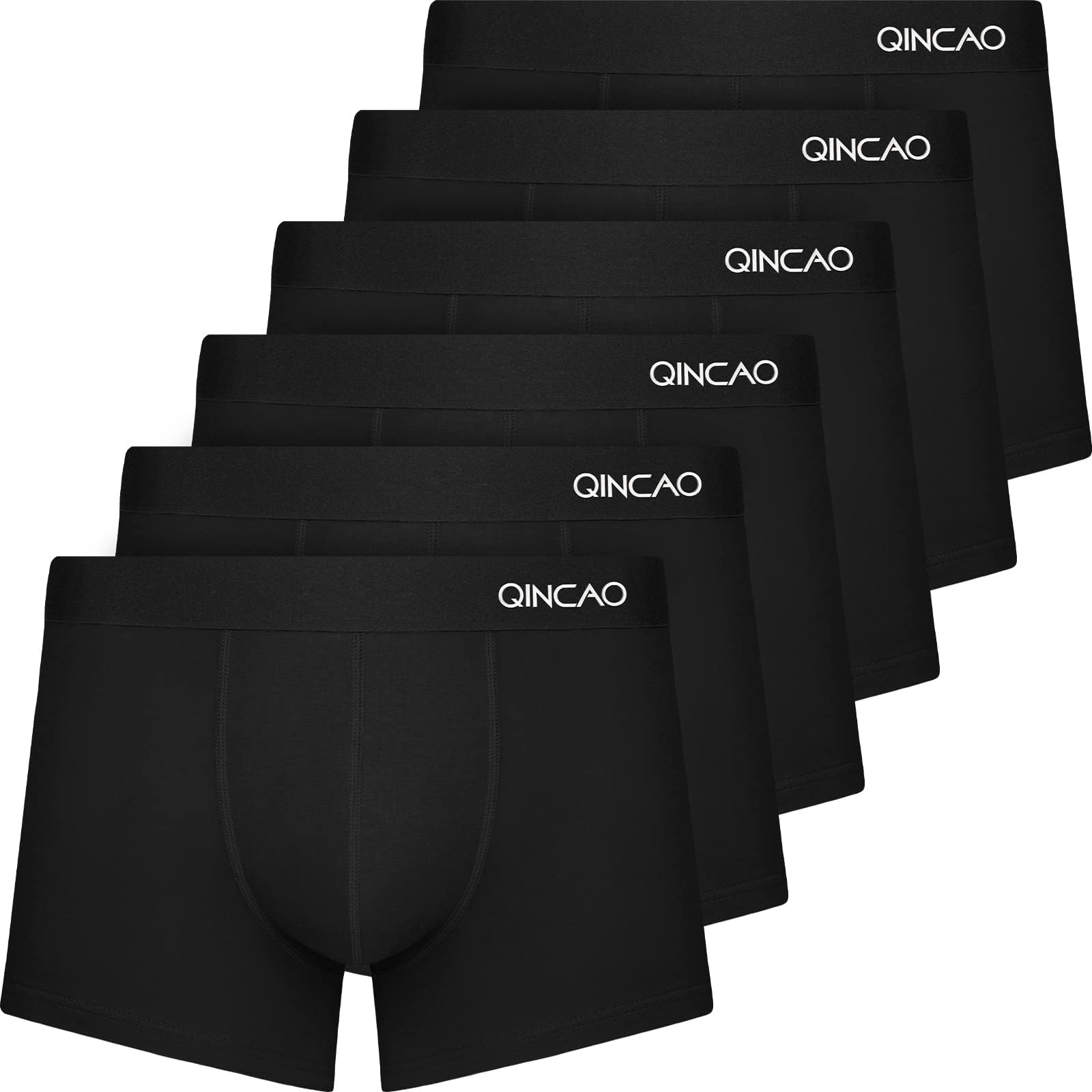 QINCAO Men's Boxer Shorts 6 Pack Cotton Soft & Comfortable | High-quality cotton