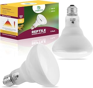 REPTI HOME 150W Reptile Heat Lamp Bulb, Daylight Basking Spot Heat Lamp Bulb 2 Pack, Reptile UVA Heat Light for Bearded Dragon, Lizard, Turtle, Chickens