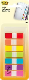 Post-it Flags, .47 x 1.7 in, Multicolour, 190 Flags | Removable Page Markers for Planners, Journals, and Calendars