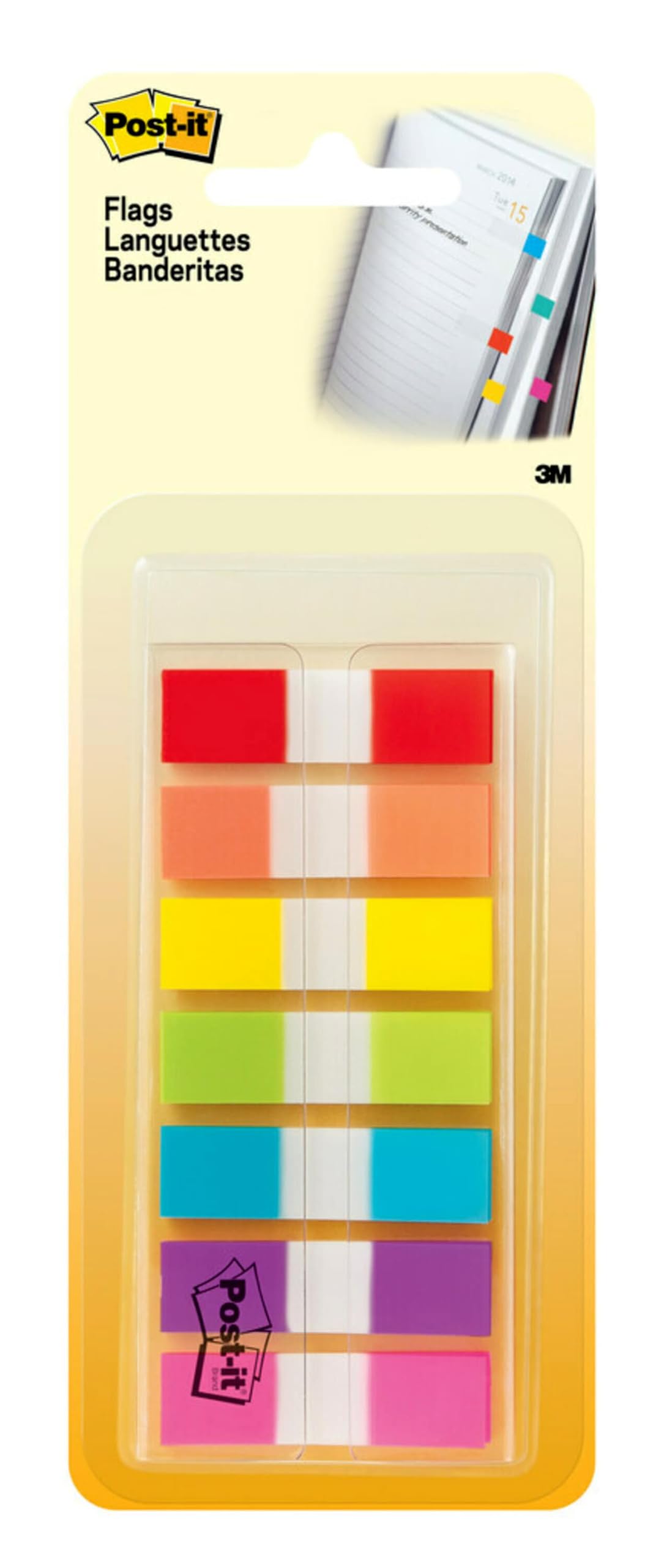 Post-it Flags, .47 x 1.7 in, Multicolour, 190 Flags | Removable Page Markers for