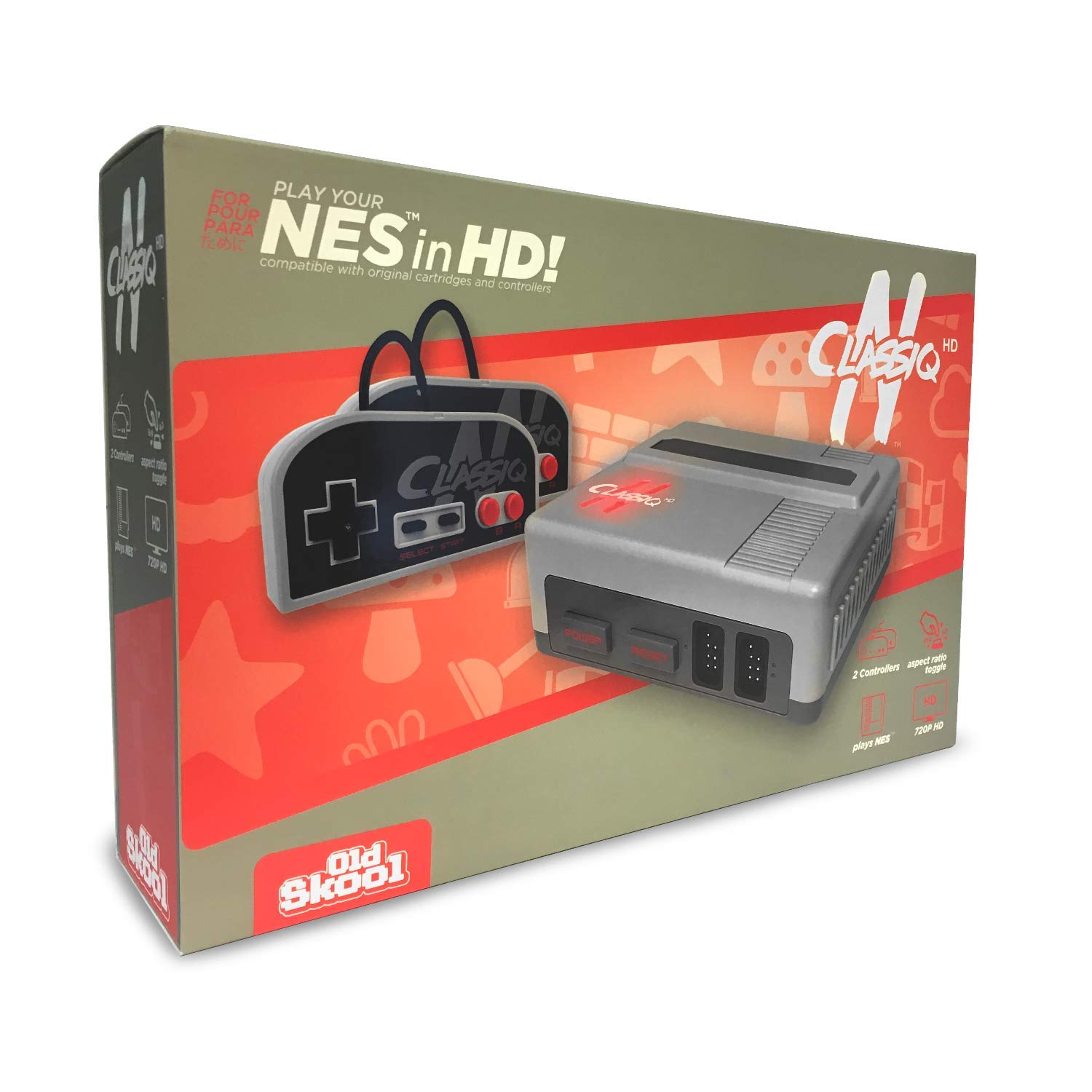 Old Skool CLASSIQ N HD Console Compatible with NES 8-Bit Cartridges | Compatible