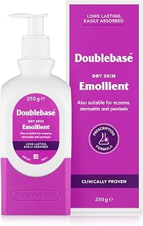 Doublebase Dry Skin Emollient. Clinically Proven Moisturiser for Eczema, Psoriasis and Dermatitis Treatment. Body Cream for Dry Skin Relief (Packaging May Vary), 250g Pump Pack