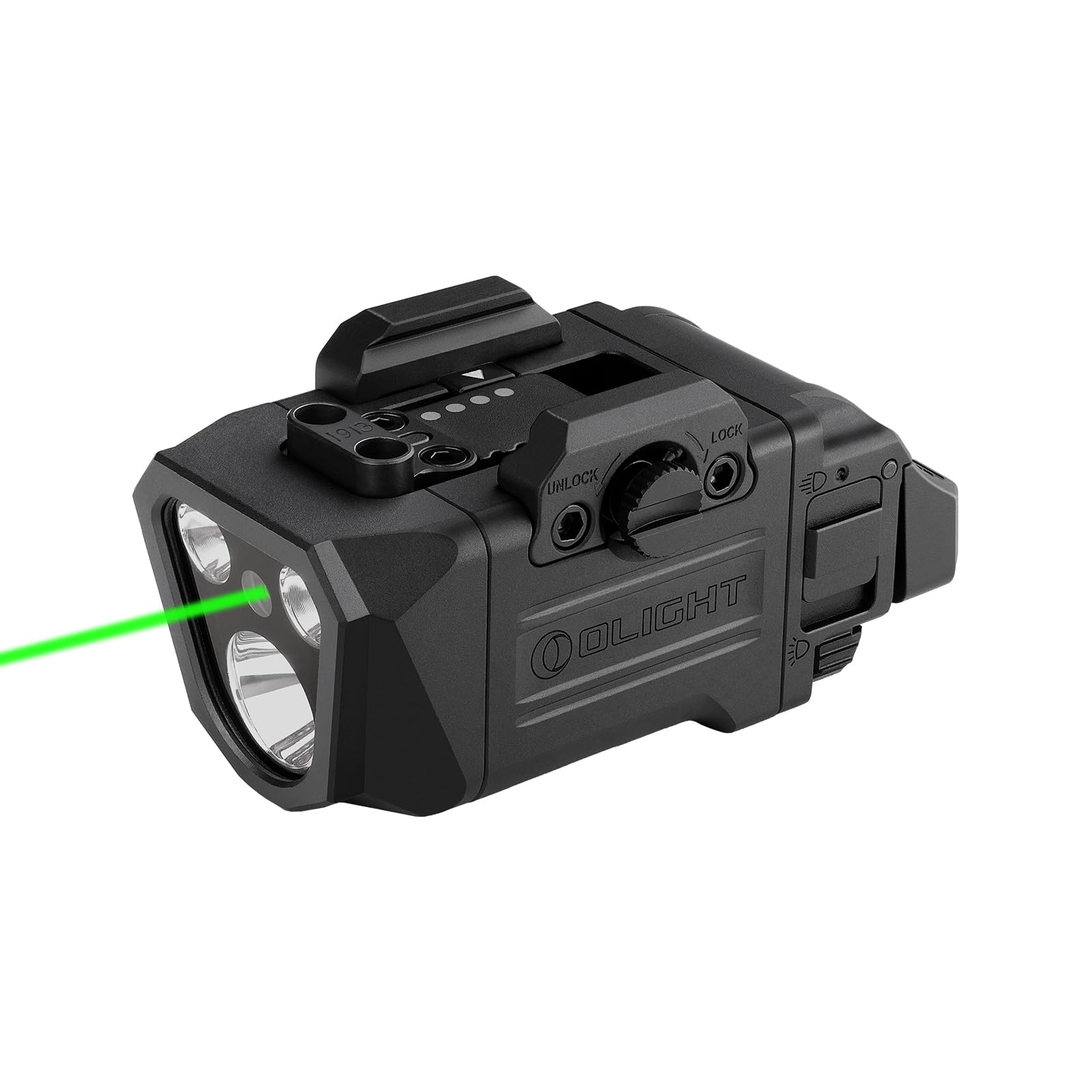 OLIGHT PL X GL Rechargeable Tactical Flashlight - Green Beam Combo, Black | Spot