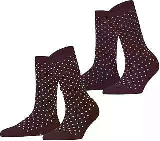 ESPRIT Women's Fine Dot 2-Pack Breathable Cotton Socks