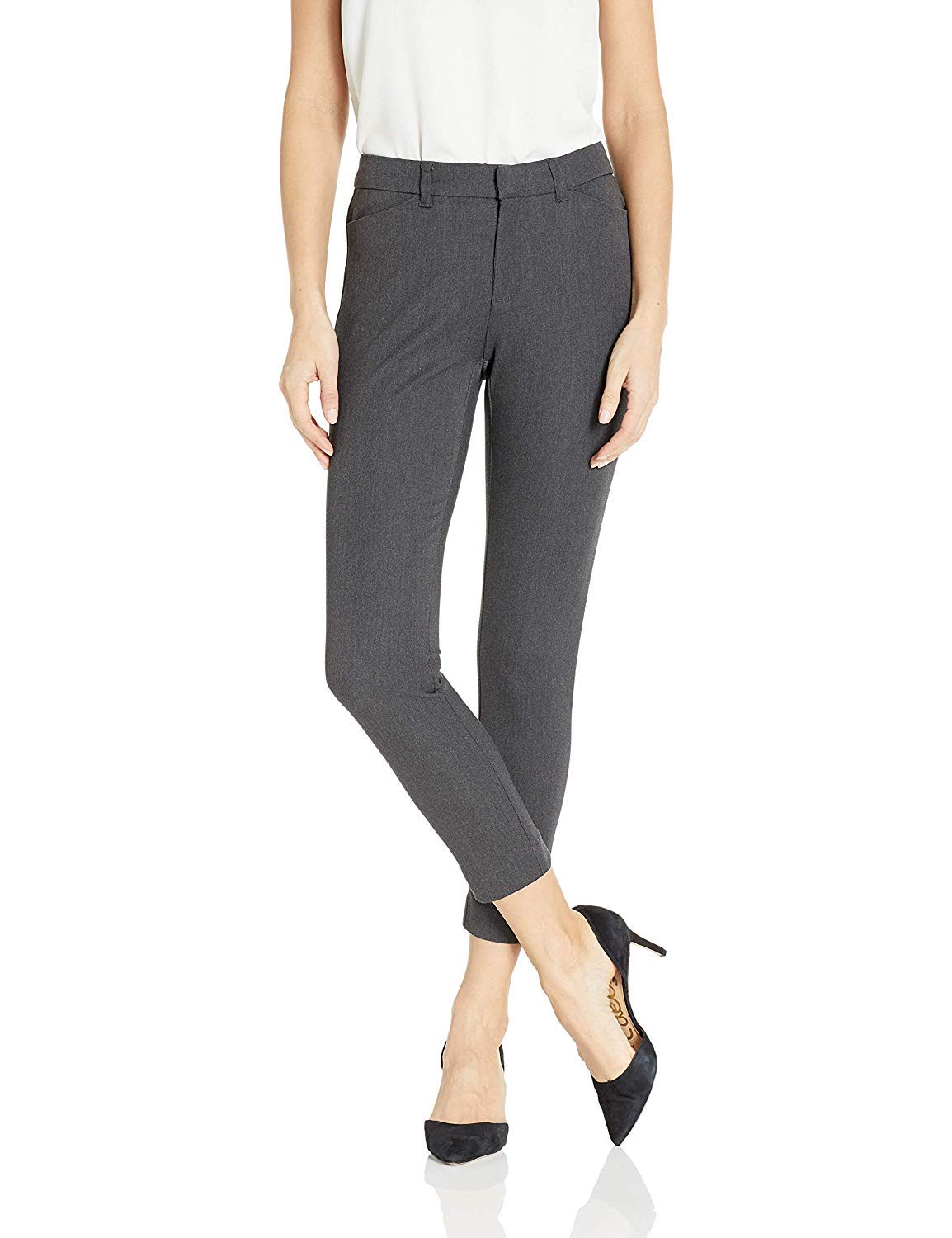 Amazon Essentials Women's Solid Bi-Stretch Ankle Pant