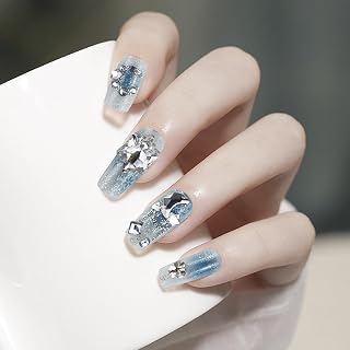Christmas Gel Nail Stickers 24pcs Cute Nail Stickers for Women with Many Patterns Fashionable Self-Adhesive DIY Nail Wrap for Holiday Decoration (Style 5)