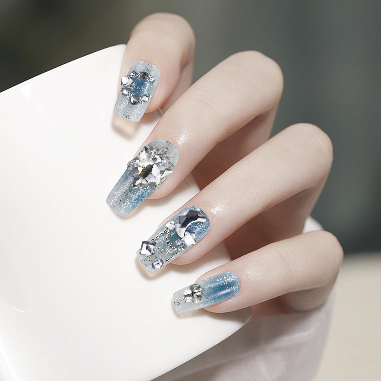 Christmas Gel Nail Stickers 24pcs Cute Nail Stickers for Women with Many Pattern
