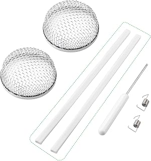 RVGUARD RV Flying Insect Screen, Furnace Vent Cover 2 Pack 2.8 x 1.3 Inch | Stainless Steel Mesh with Installation Tool and Silicone Rubber