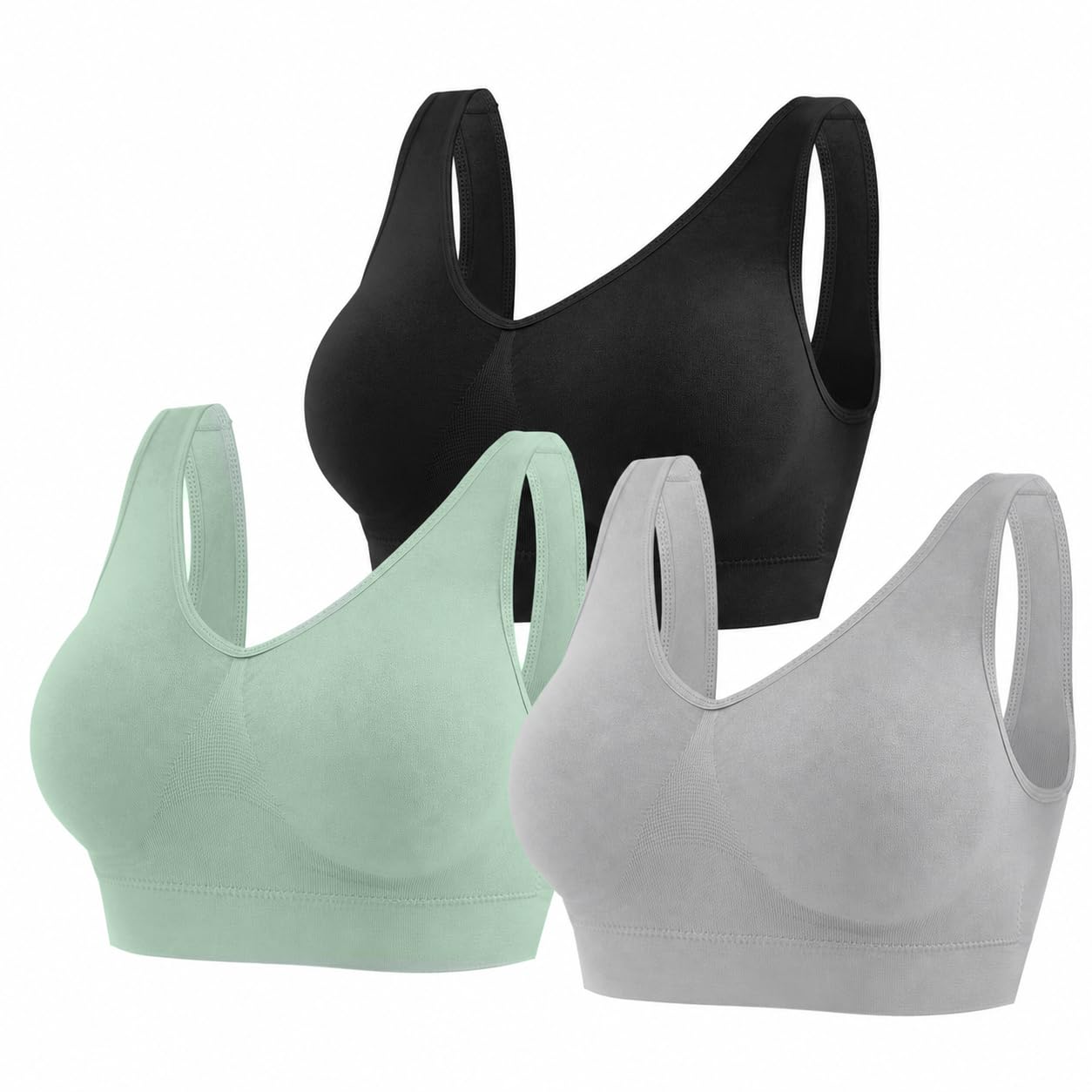 YUTYTH Seamless Sports Bras Women Wirefree Crop Top Bra Removable Pads