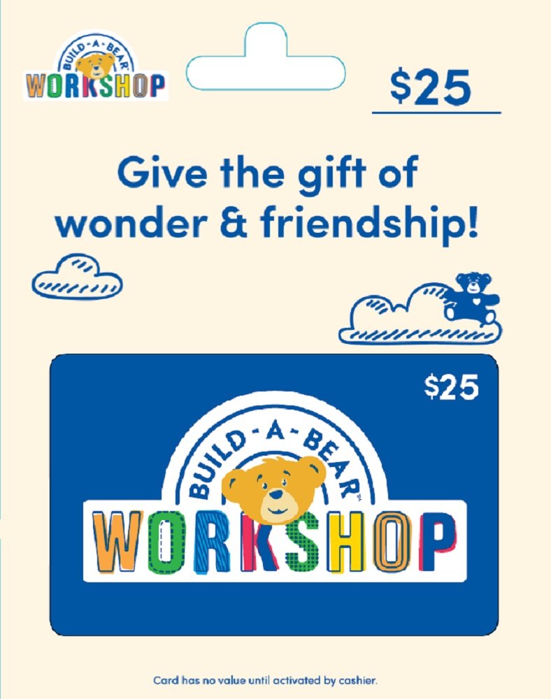 Build A Bear Physical Gift Card | Bear - $25