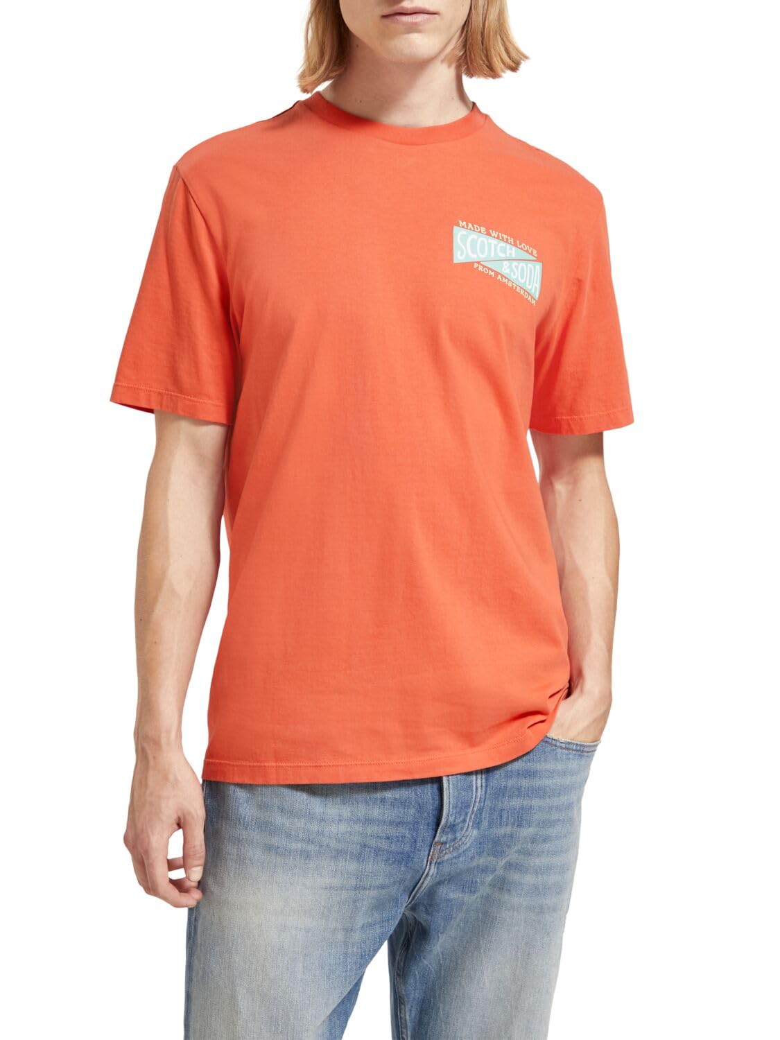 Scotch & Soda Men's Front Left Chest Artwork T-Shirt T-Shirt (Pack of 1)