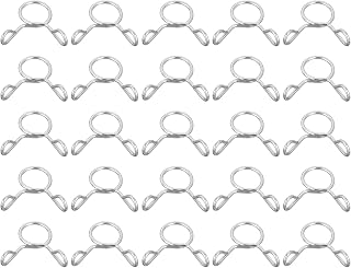 25 Pcs Fuel Line Hose Tubing Spring Clips, 8mm Inner Dia 304 Stainless Steel Water Pipe Spring Clip Clamps for Motorcycle Scooter ATV