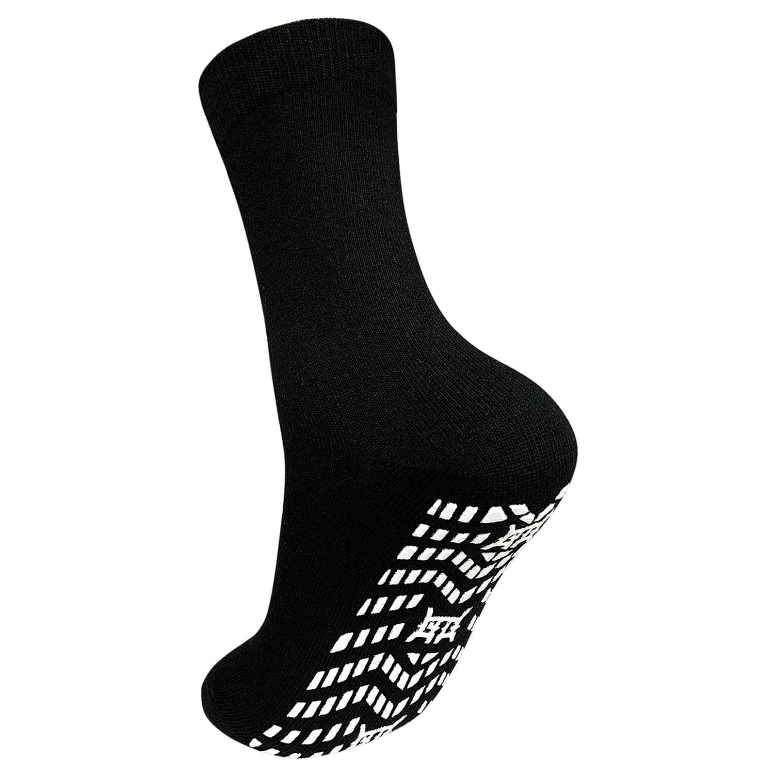 PUTUO Mens Anti Slip Grip Socks: Non-Slip Sports Trainer Socks for Men Cotton Sl