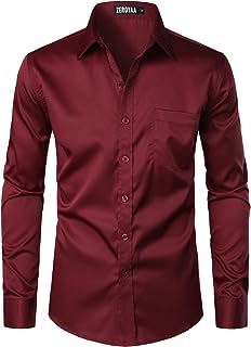 ZEROYAA Mens Urban Casual Business Slim Fit Dress Shirt