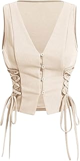 GORGLITTER Women's Western Cowgirl Rodeo Country Concert Outfits Vest Tops