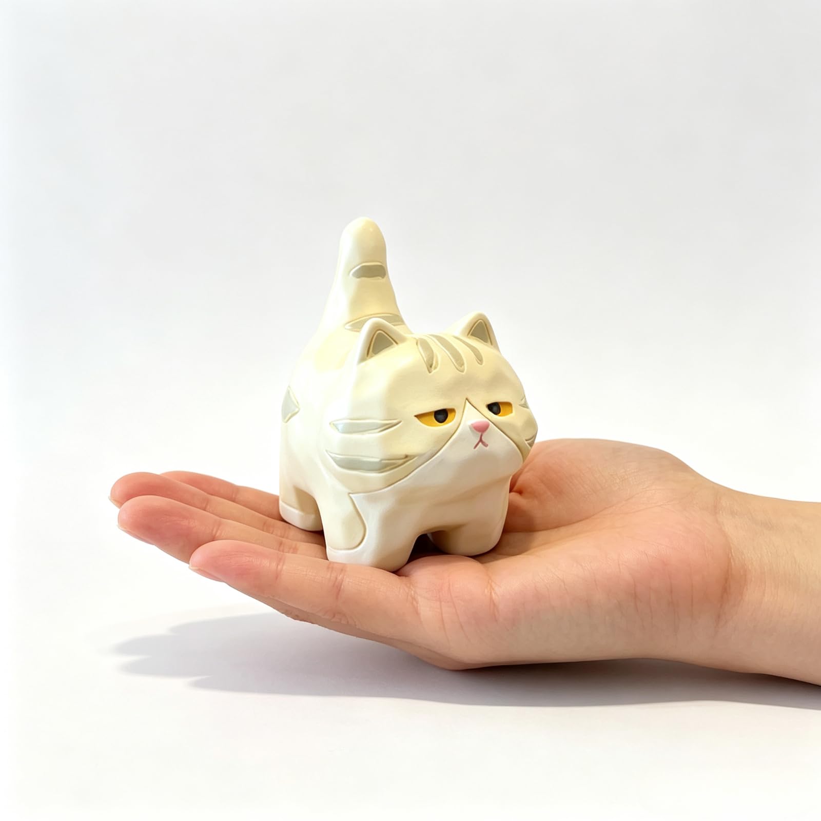Cute Kitten Figurine Ornament Small Collectible Kitten Sculpture Miniature Anima
