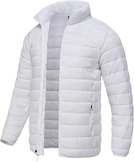 Men Puffer Jacket Packable Lightweight Winter Jackets Coats Outdoor Waterproof Insulated Jackets
