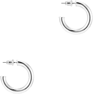 PAVOI 14K Gold Plated Lightweight Hoop Earrings for Women, Infinity Hoops