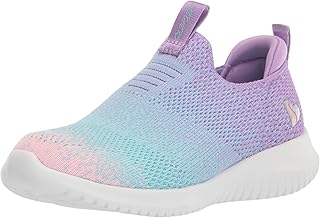 Skechers Kids Girls Ultra Flex-Color Perfect Sneaker, Lavender/Multi, 3.5 Big Kid