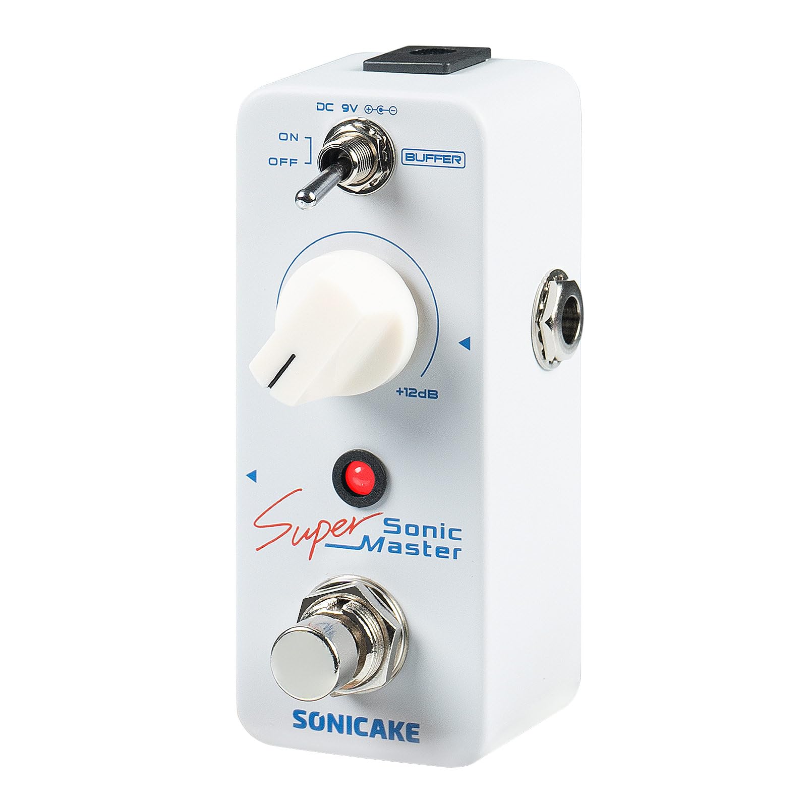 SONICAKE Clean Boost Pedal with Buffer and +12dB Gain - Sonic Super Master | Min